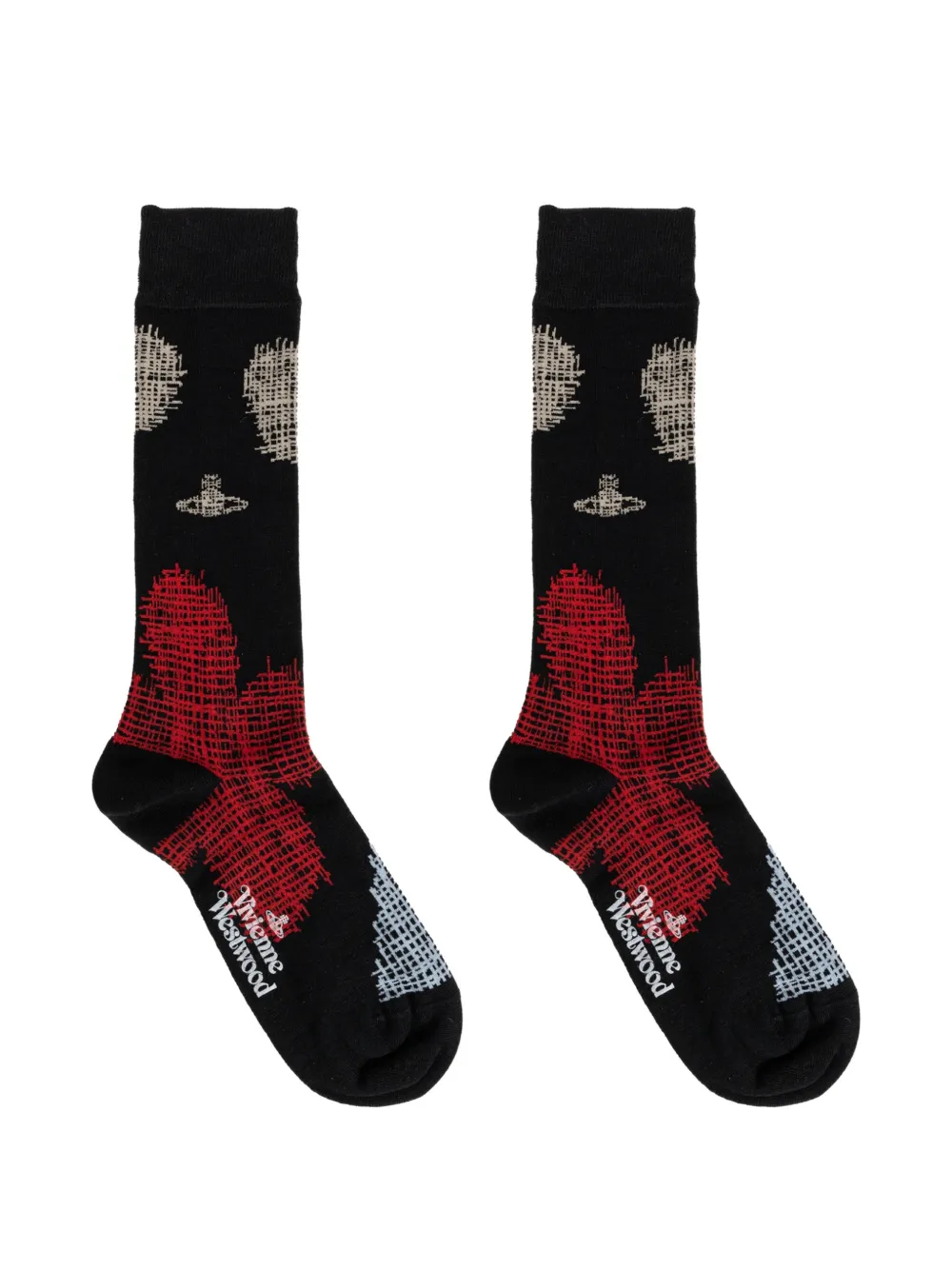 Vivienne Westwood Orb-logo intarsia-knit socks - Nero