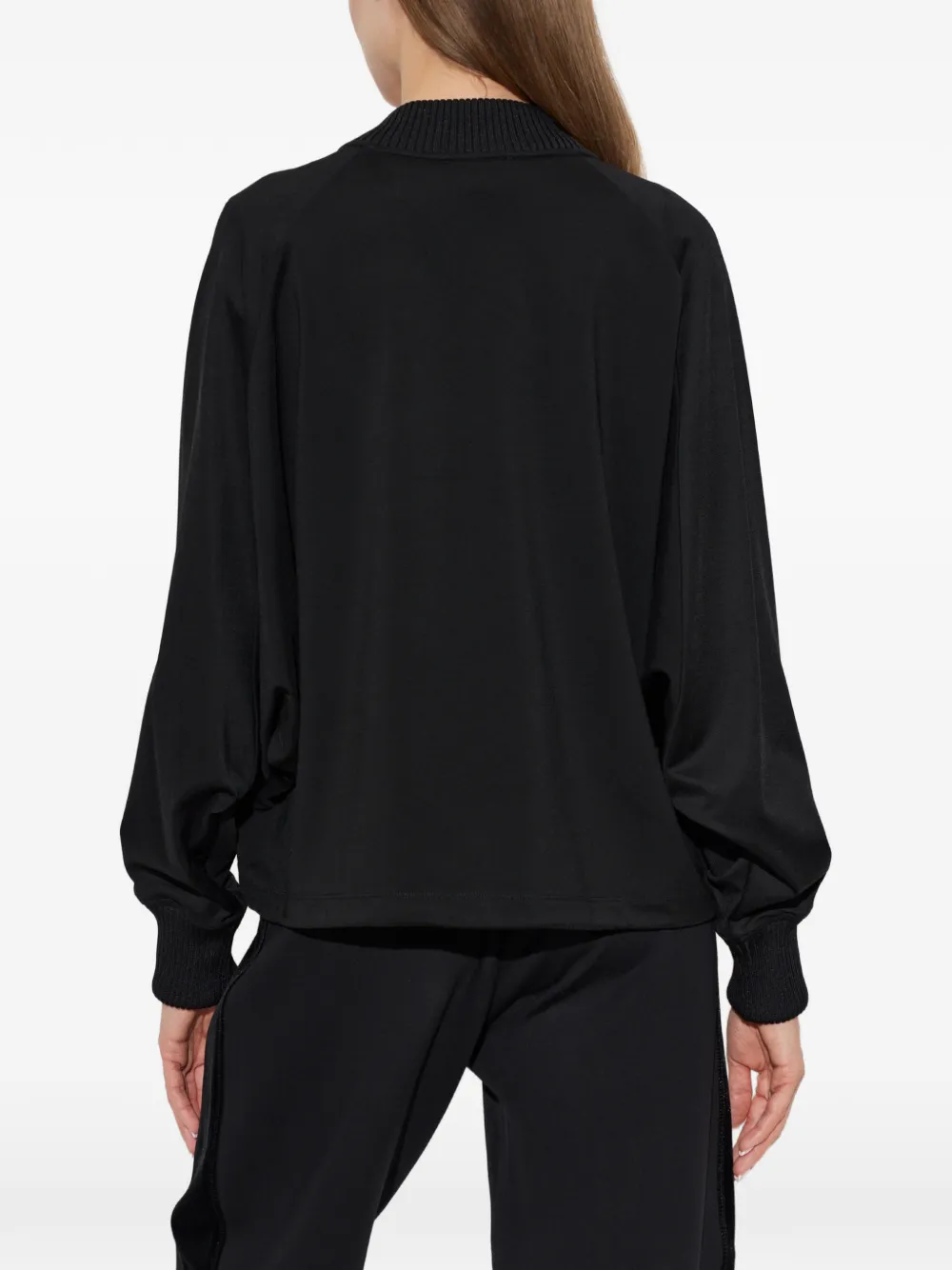 Emporio Armani Punto Milano jersey jack met trekkoord zoom Zwart