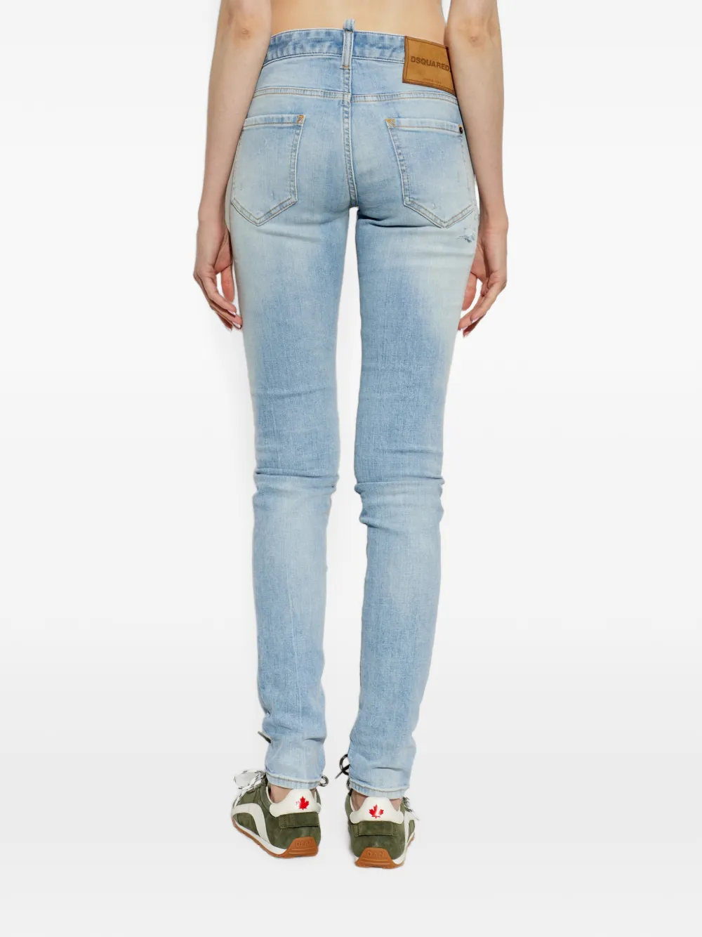 DSQUARED2 Super Skinny jeans met gerafeld effect Blauw