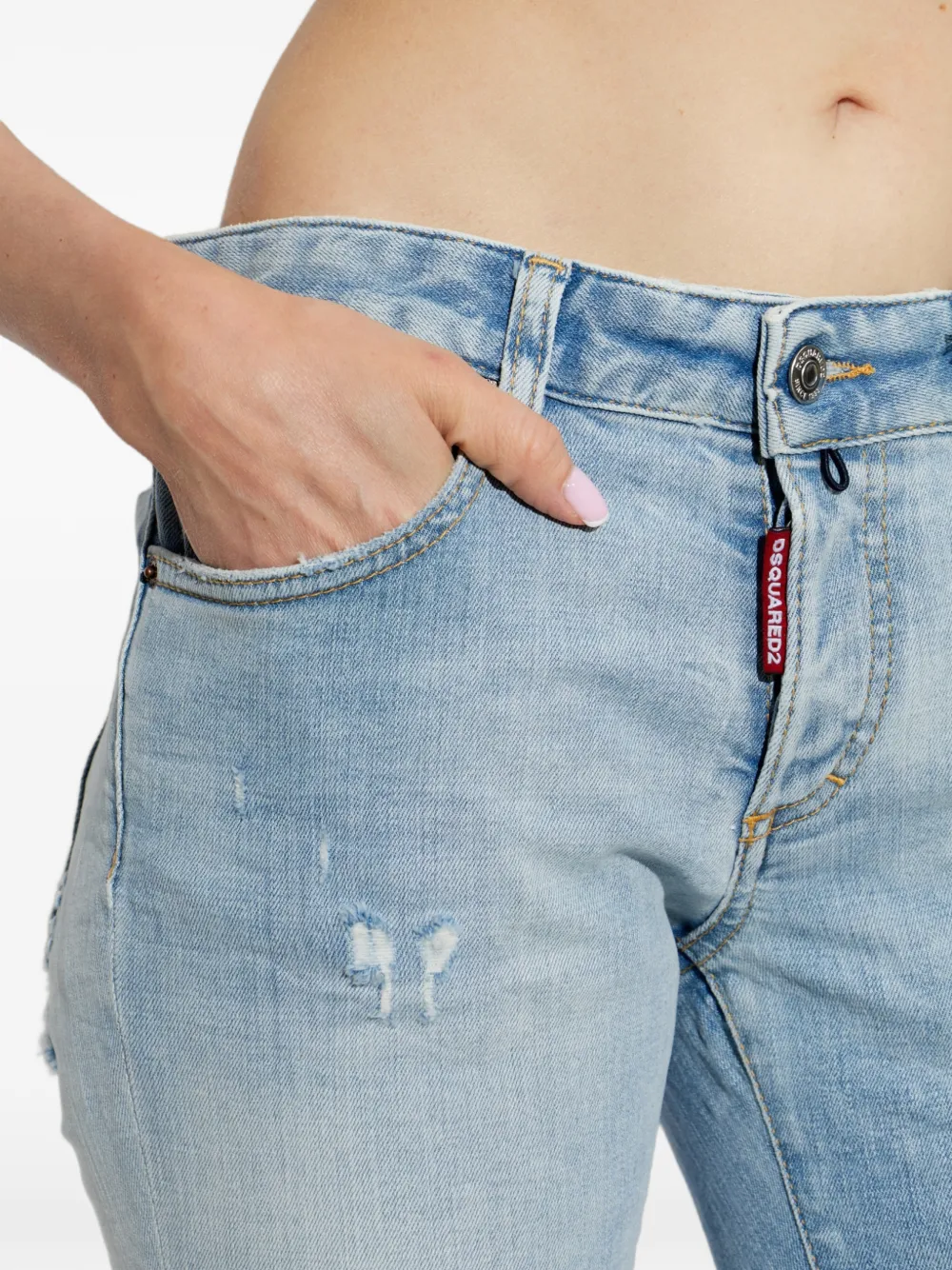 DSQUARED2 Super Skinny jeans met gerafeld effect Blauw