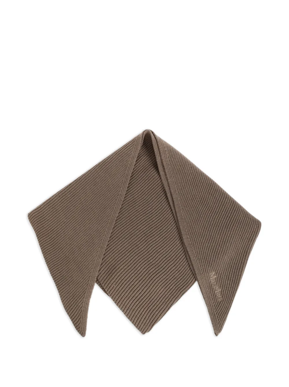 Max Mara Gebreide oversized wollen sjaal Bruin