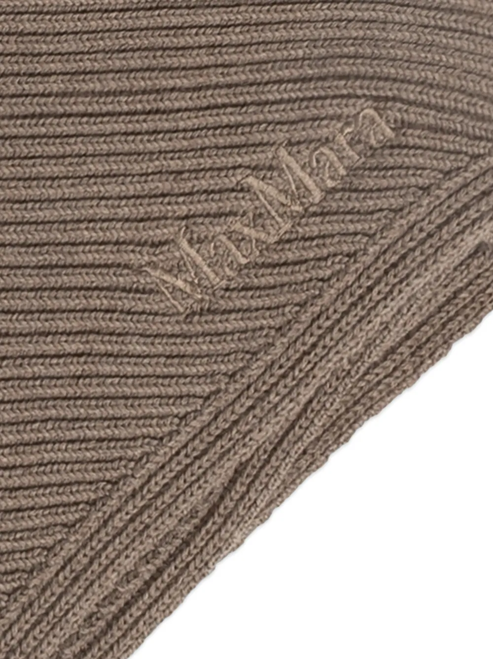 Max Mara Gebreide oversized wollen sjaal Bruin