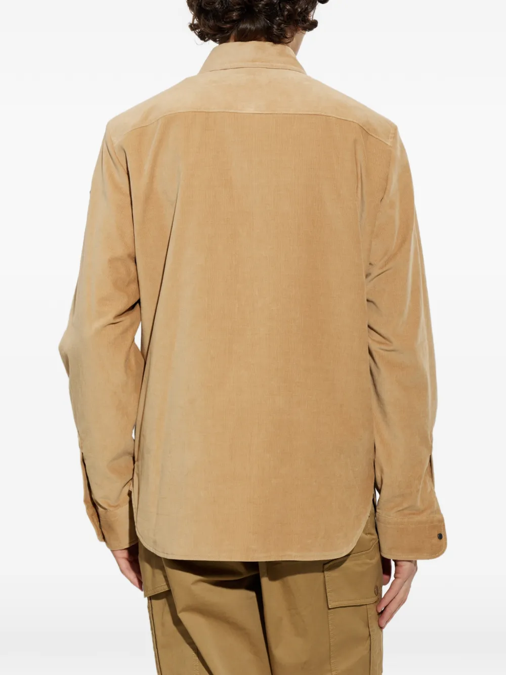 Moncler Ribfluwelen overhemd Beige
