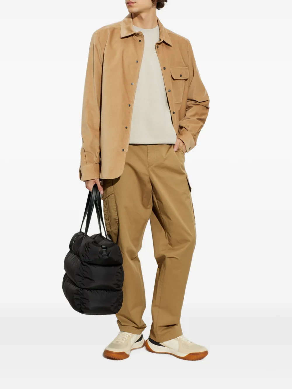 Moncler Ribfluwelen overhemd Beige