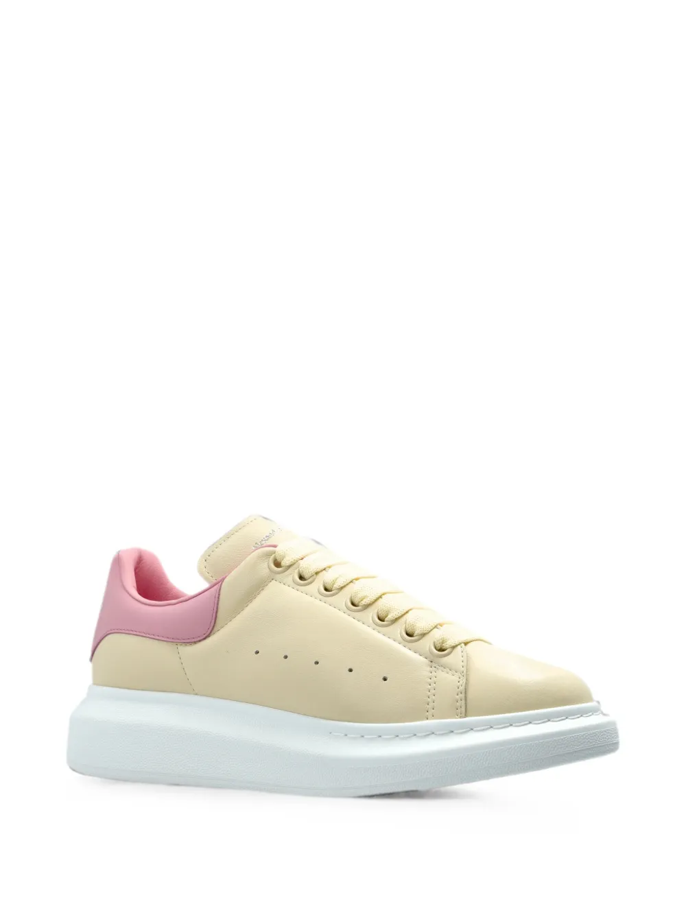 Alexander McQueen Oversized leather sneakers Beige