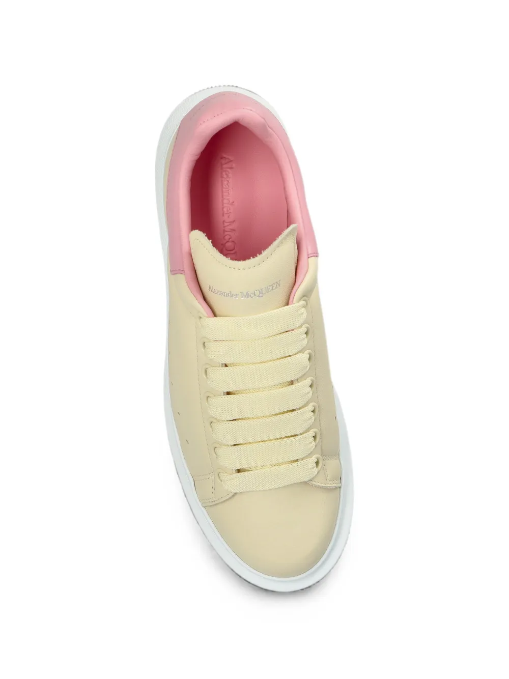 Alexander McQueen Oversized leather sneakers Beige