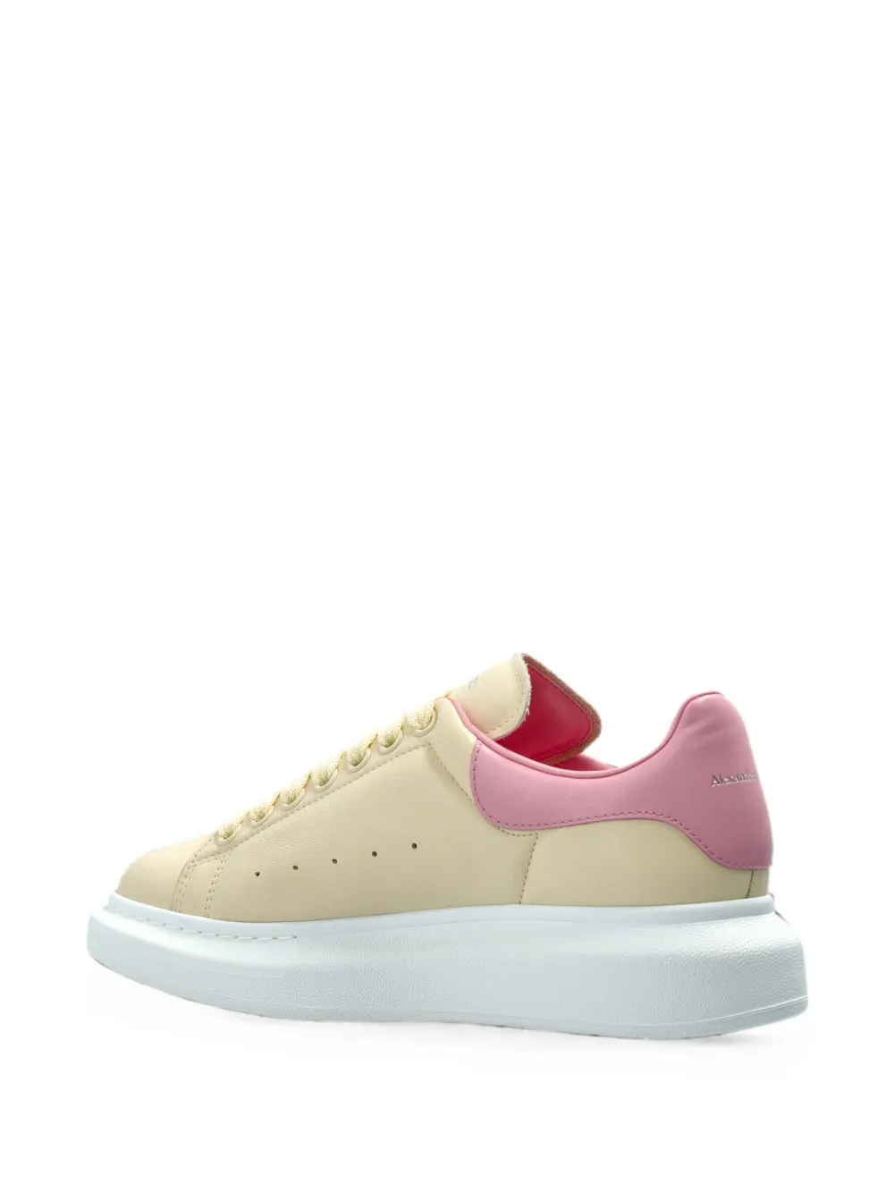Alexander McQueen Oversized leather sneakers Beige