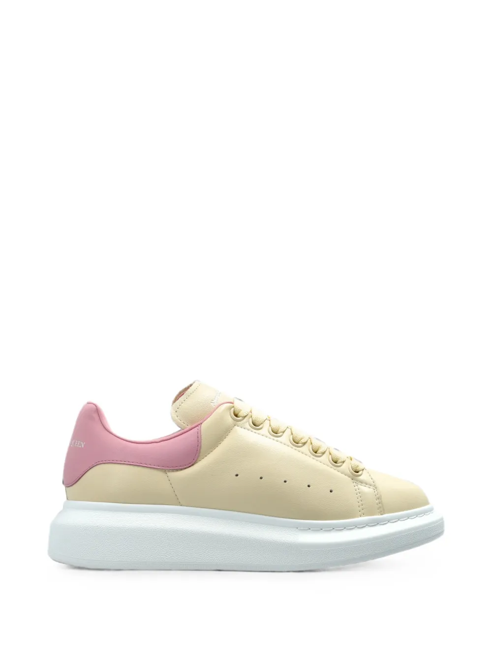 Alexander McQueen Oversized leather sneakers Beige