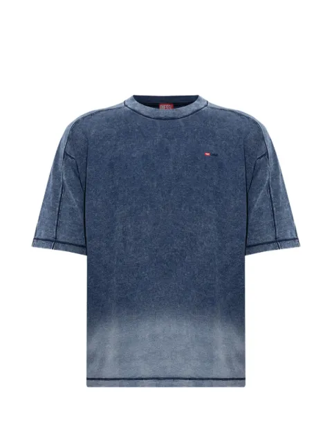 Diesel ombré-effect logo-embroidered T-shirt