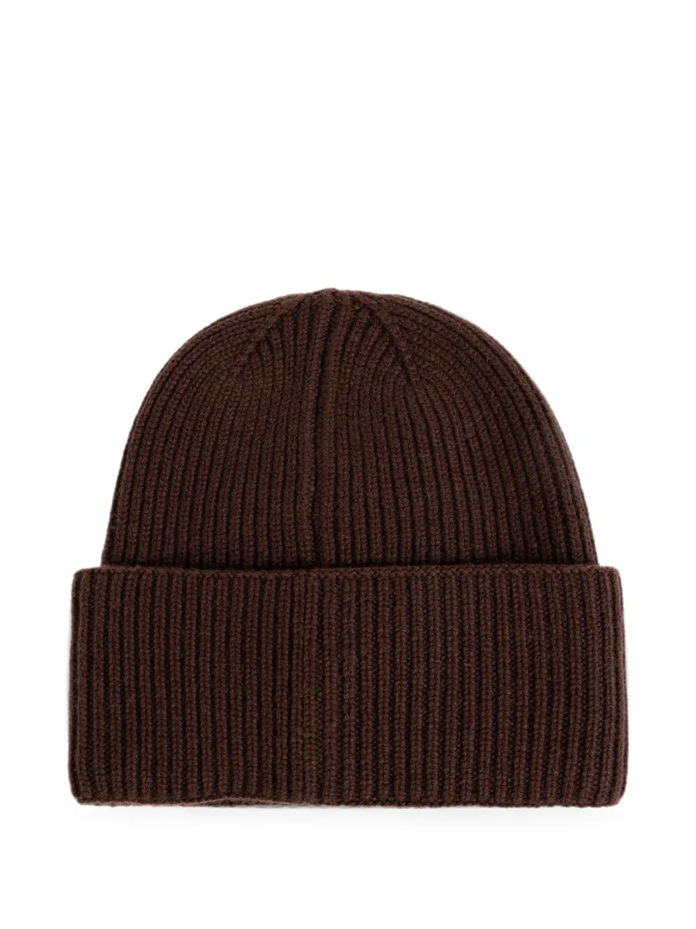 Max Mara ribbed cashmere beanie dark brown Bruin