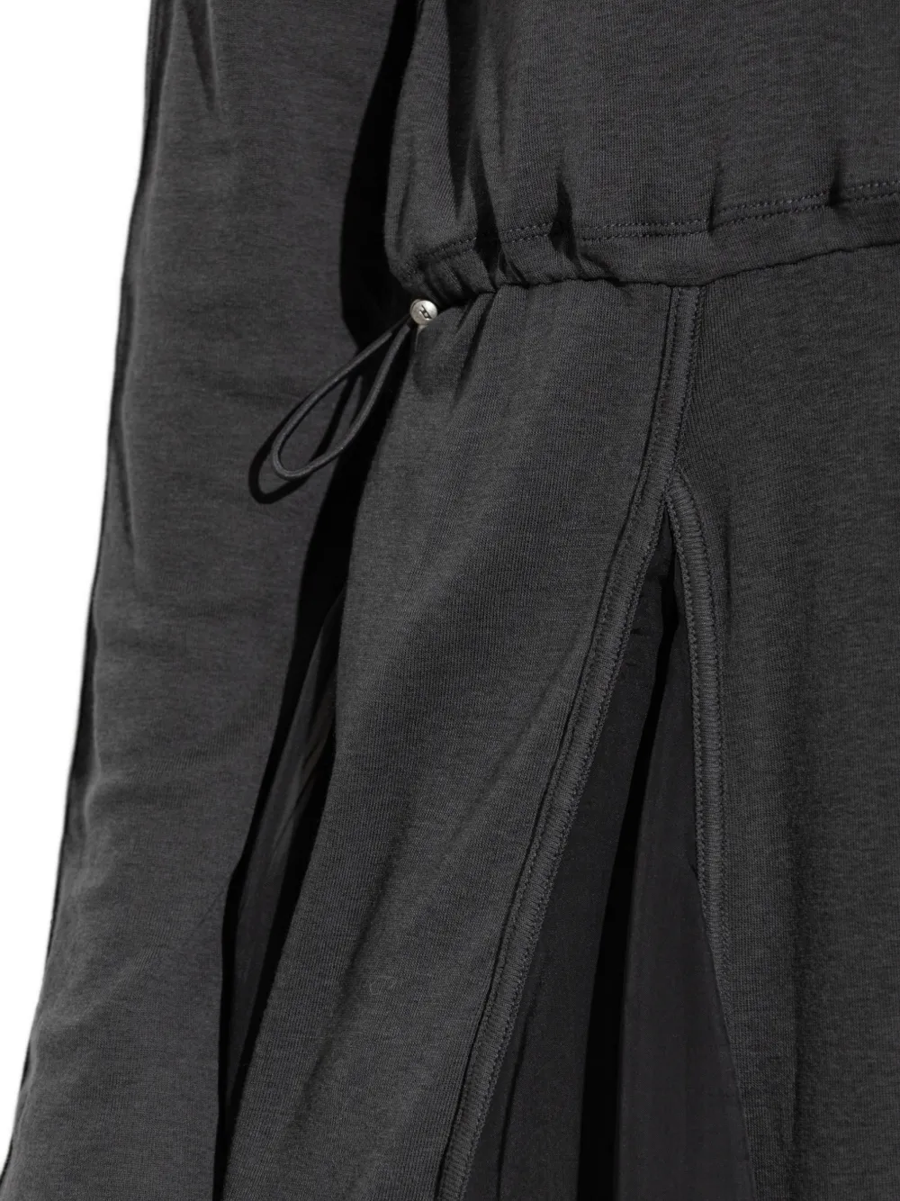Diesel Mini-jurk met col van jersey en chiffon Grijs