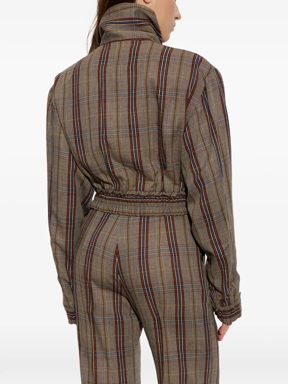 Vivienne Westwood Memphis Check Jacket in Brown, view 4