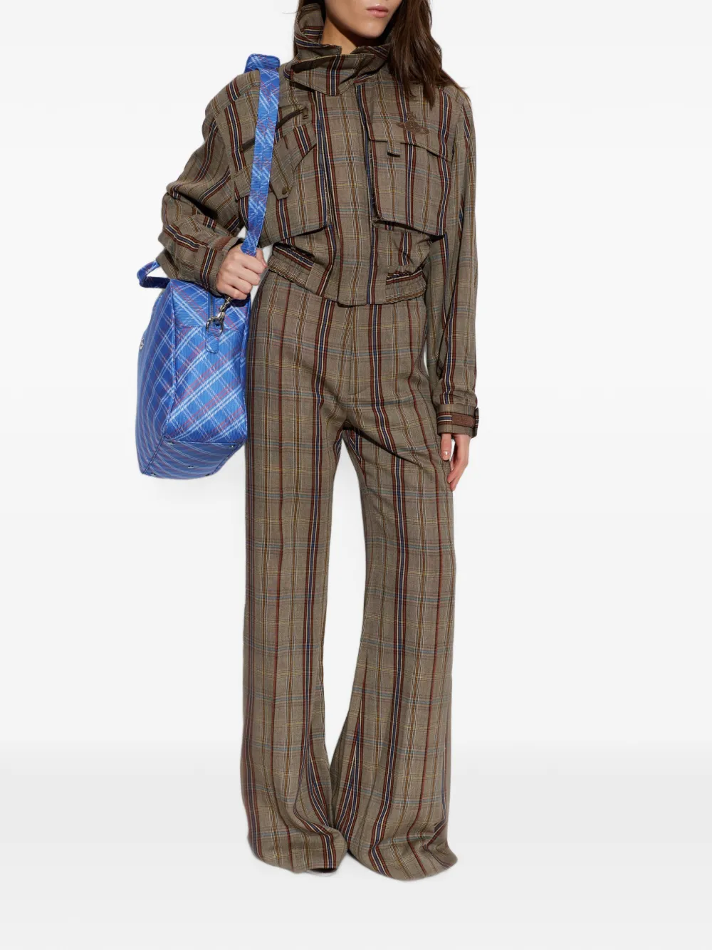 Vivienne Westwood Memphis Check Jacket in Brown, view 2