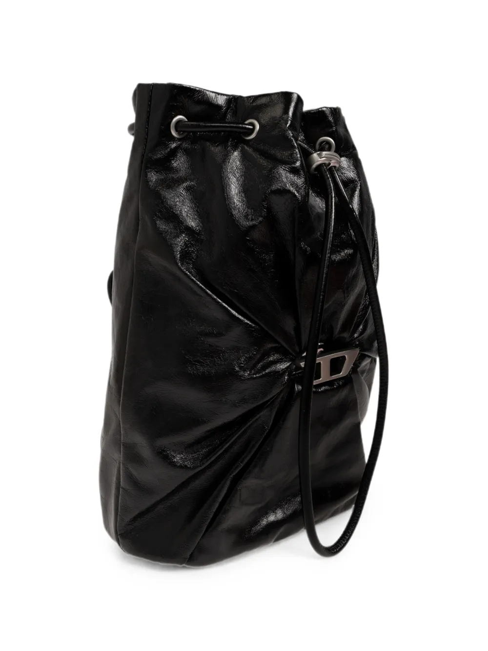 Diesel Scrunch-D rugzak met logoplakkaat Zwart