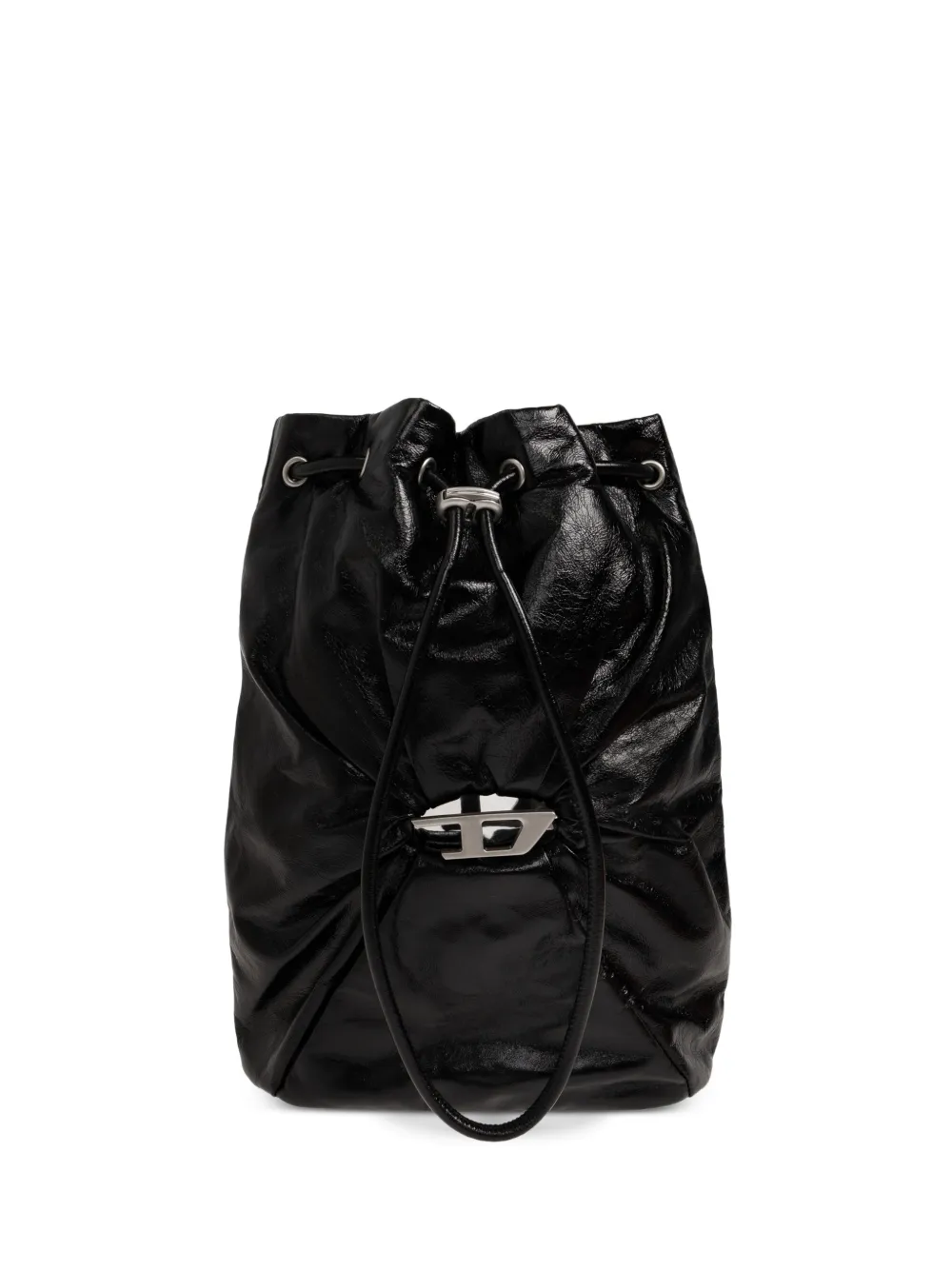 Diesel Scrunch-D logo-plaque backpack bag - Schwarz