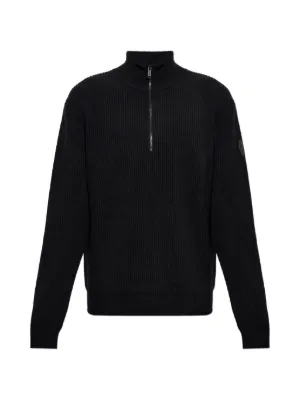 Marc O'Polo Suéter Canelado Com Zíper | Preto | FARFETCH BR