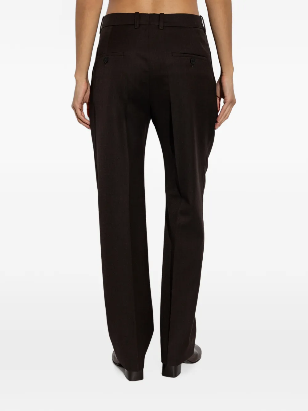 Studio Nicholson Quarte wollen broek Bruin