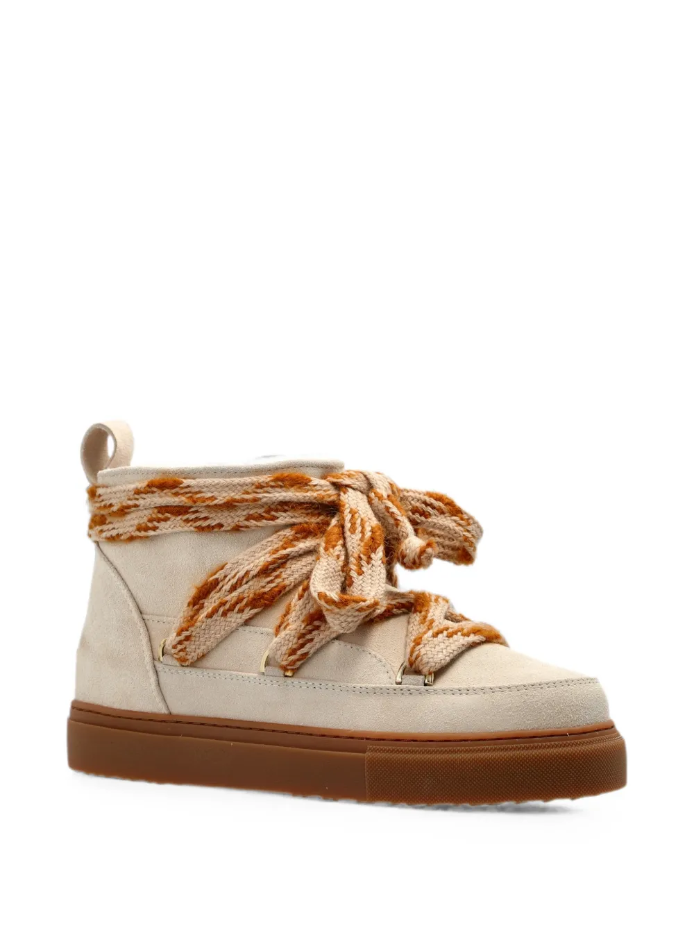 Inuikii Suède snowboots met geknoopt detail Beige