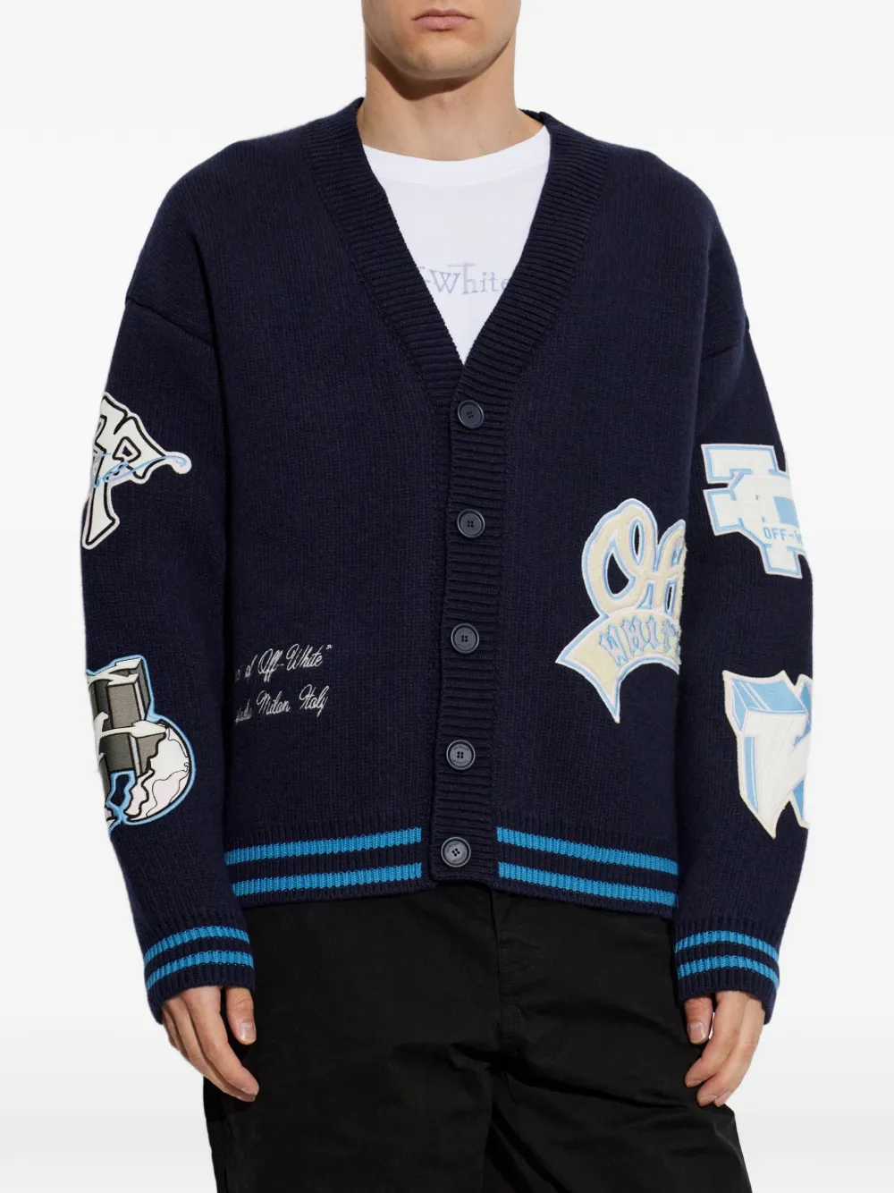 Off-White Vest met patch Blauw