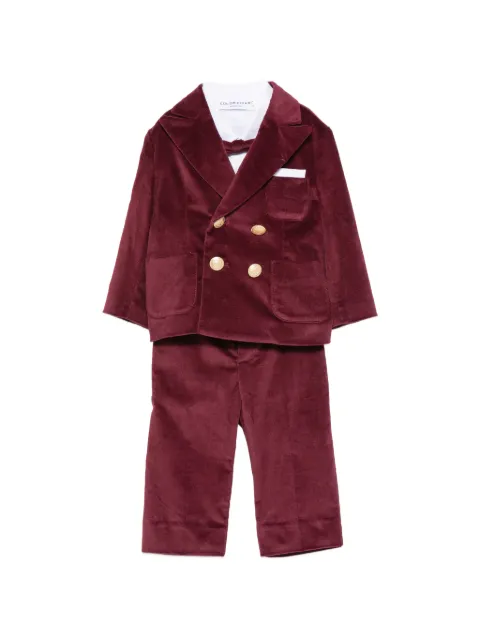 Colorichiari velvet four-piece suit