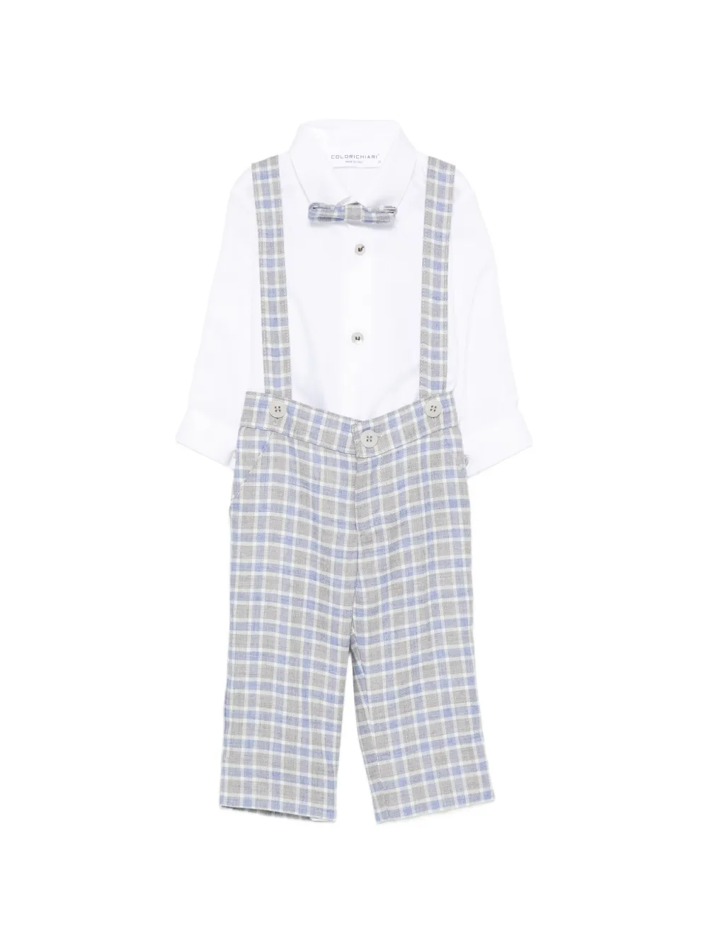 Colorichiari Geruit vierdelig pak Blauw