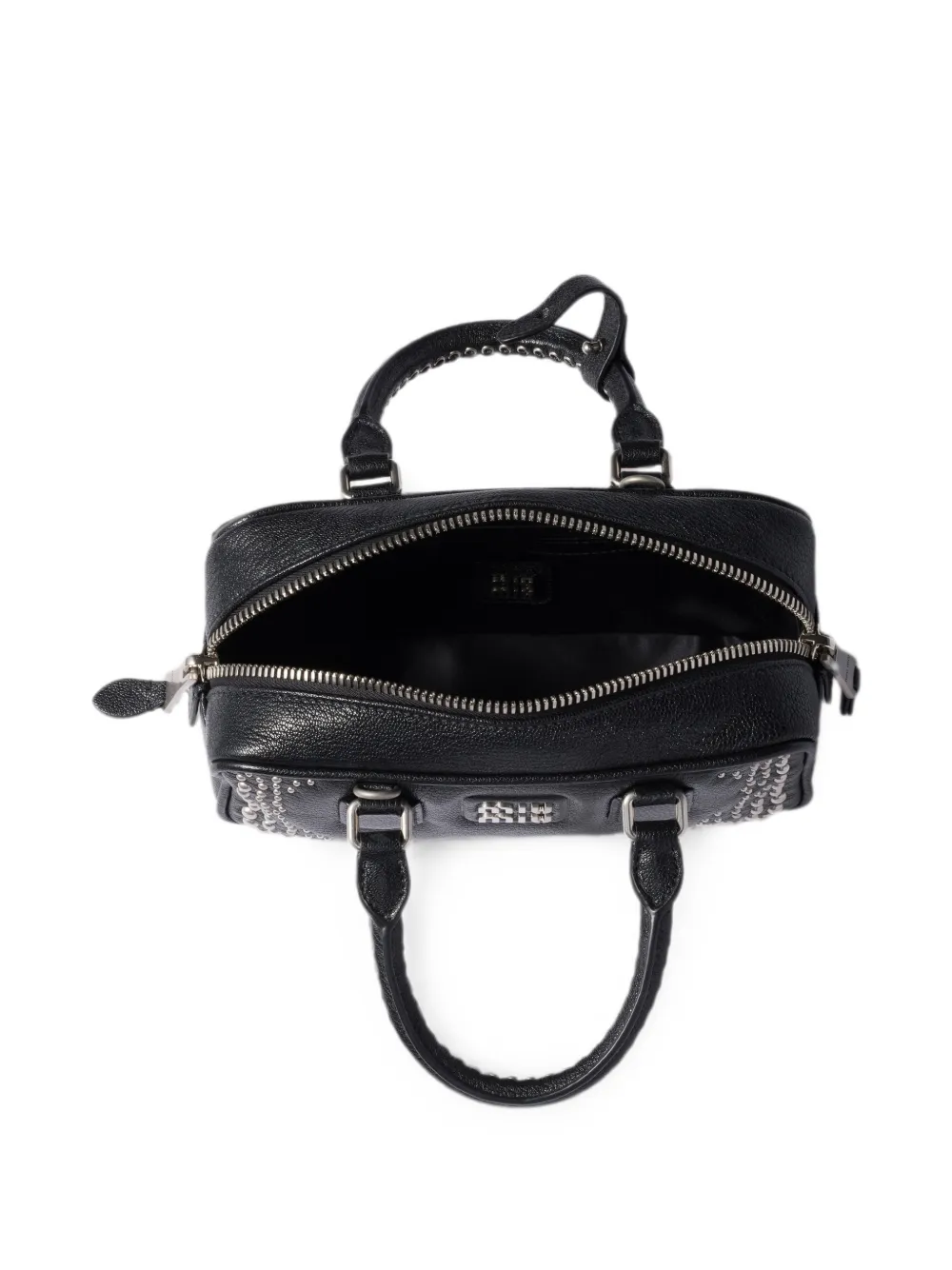 Miu Arcadie leren tas met studs Zwart
