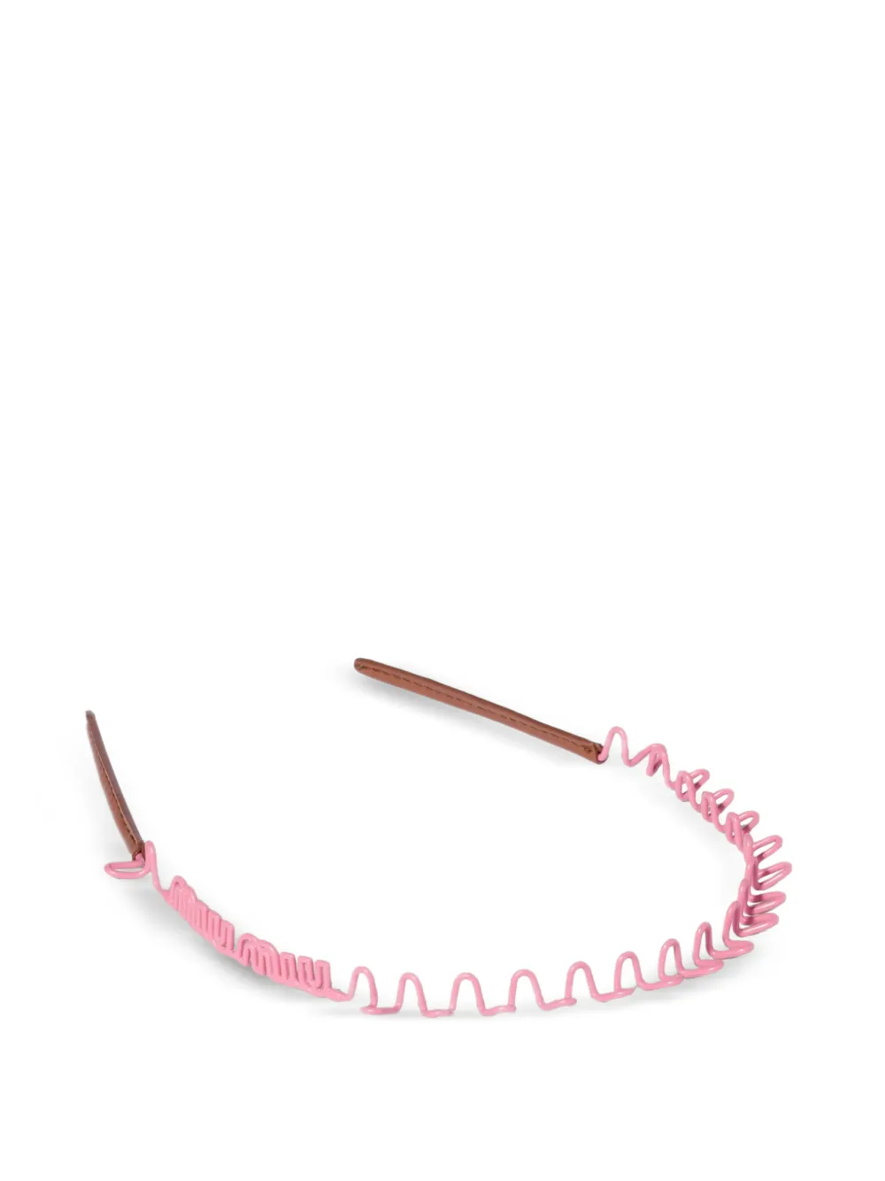 Miu Miu Cerchietto in metallo e pelle - Rosa