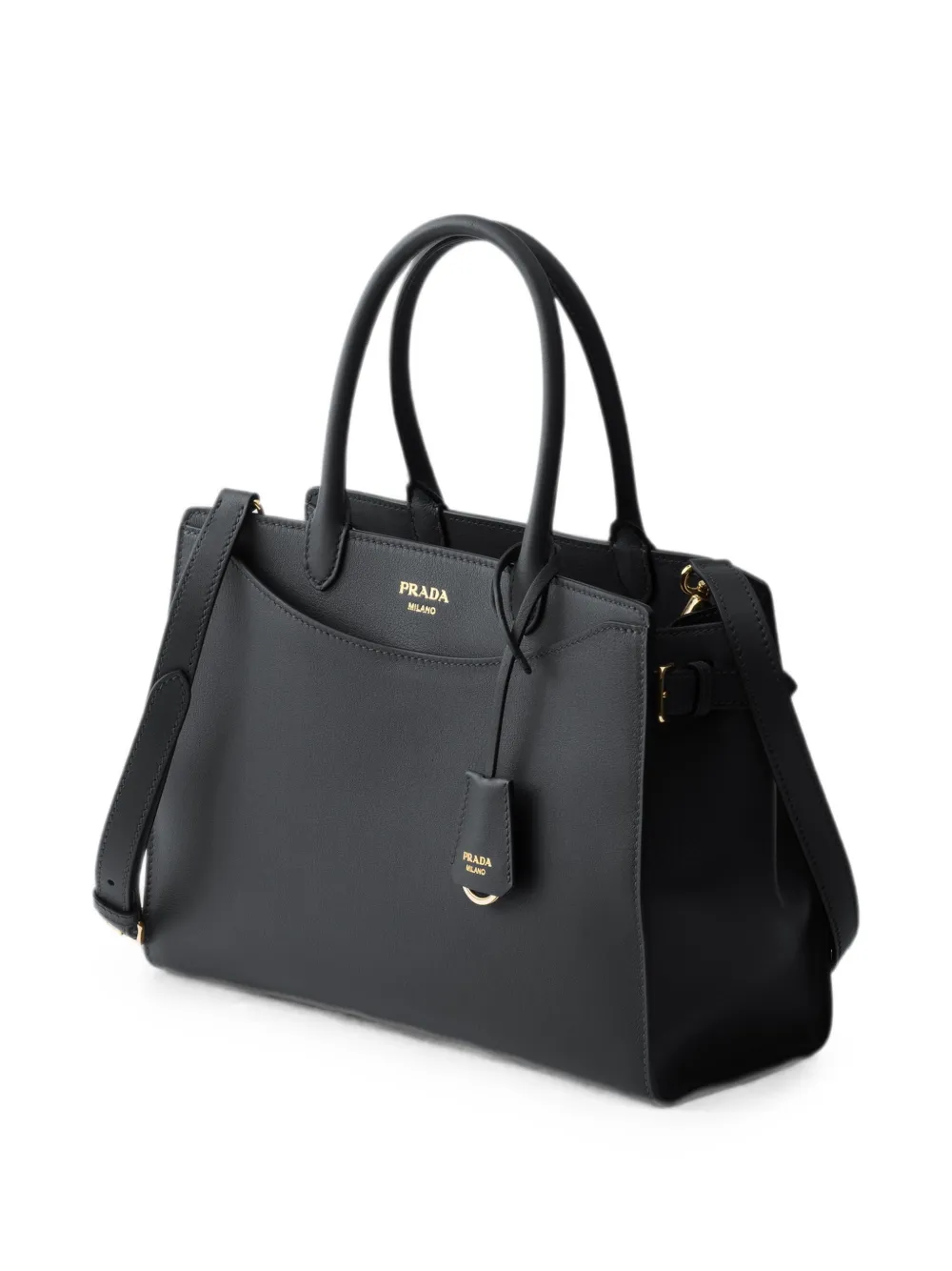 Prada Grote Prelude leren handtas Zwart