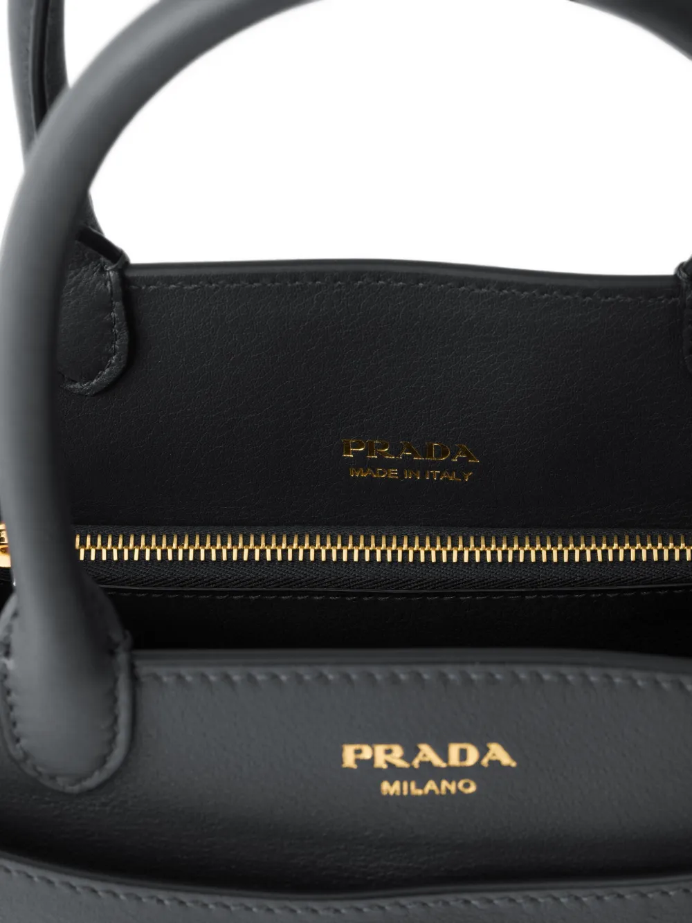 Prada Grote Prelude leren handtas Zwart