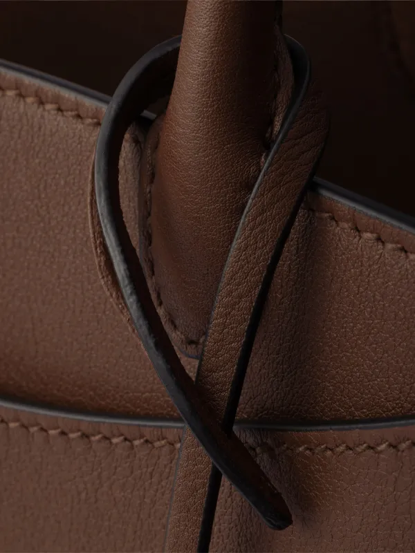 Prada Prelude Large Leather Handbag | Brown | FARFETCH