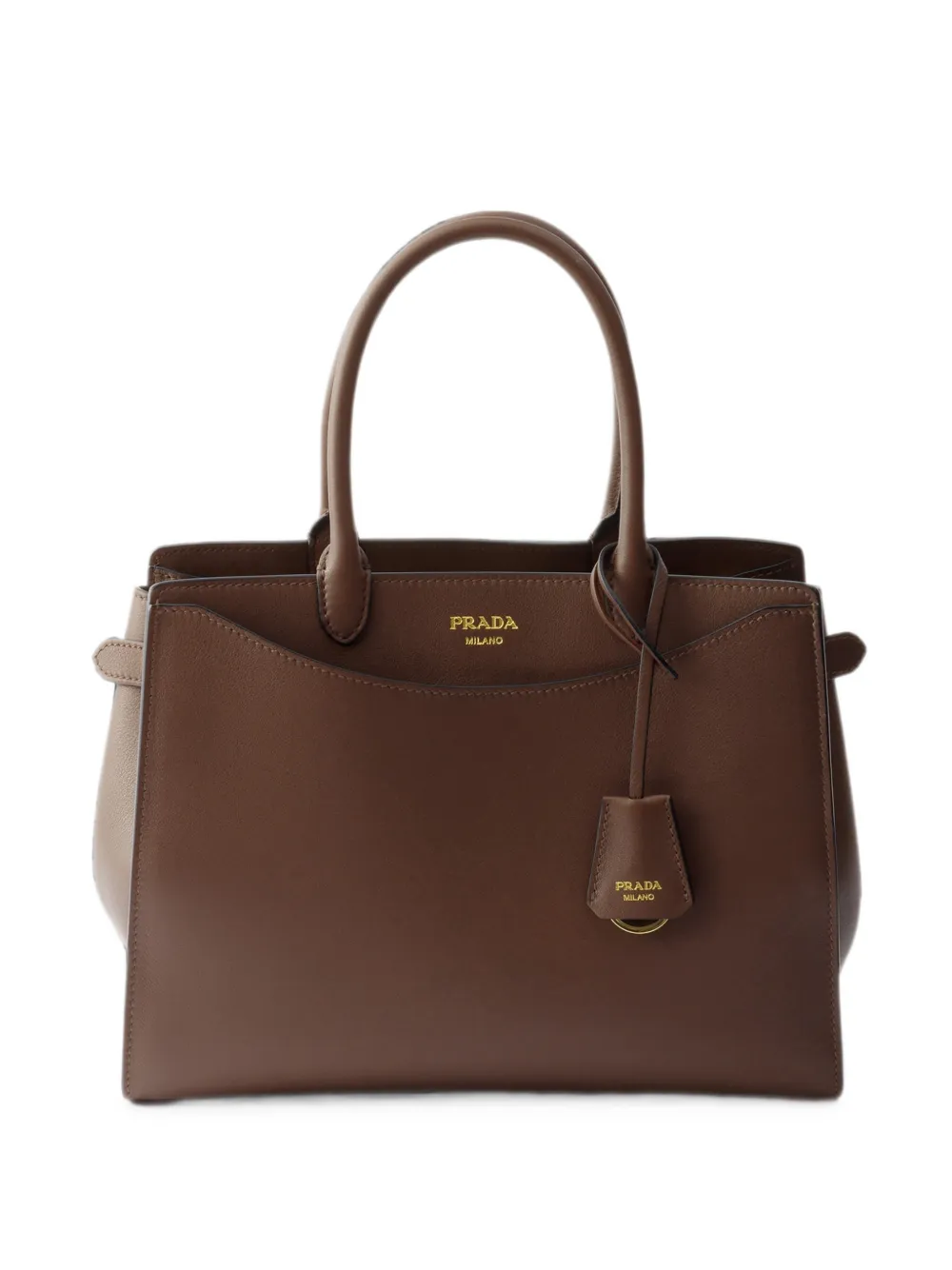 Prada Prelude large leather handbag - Marrone