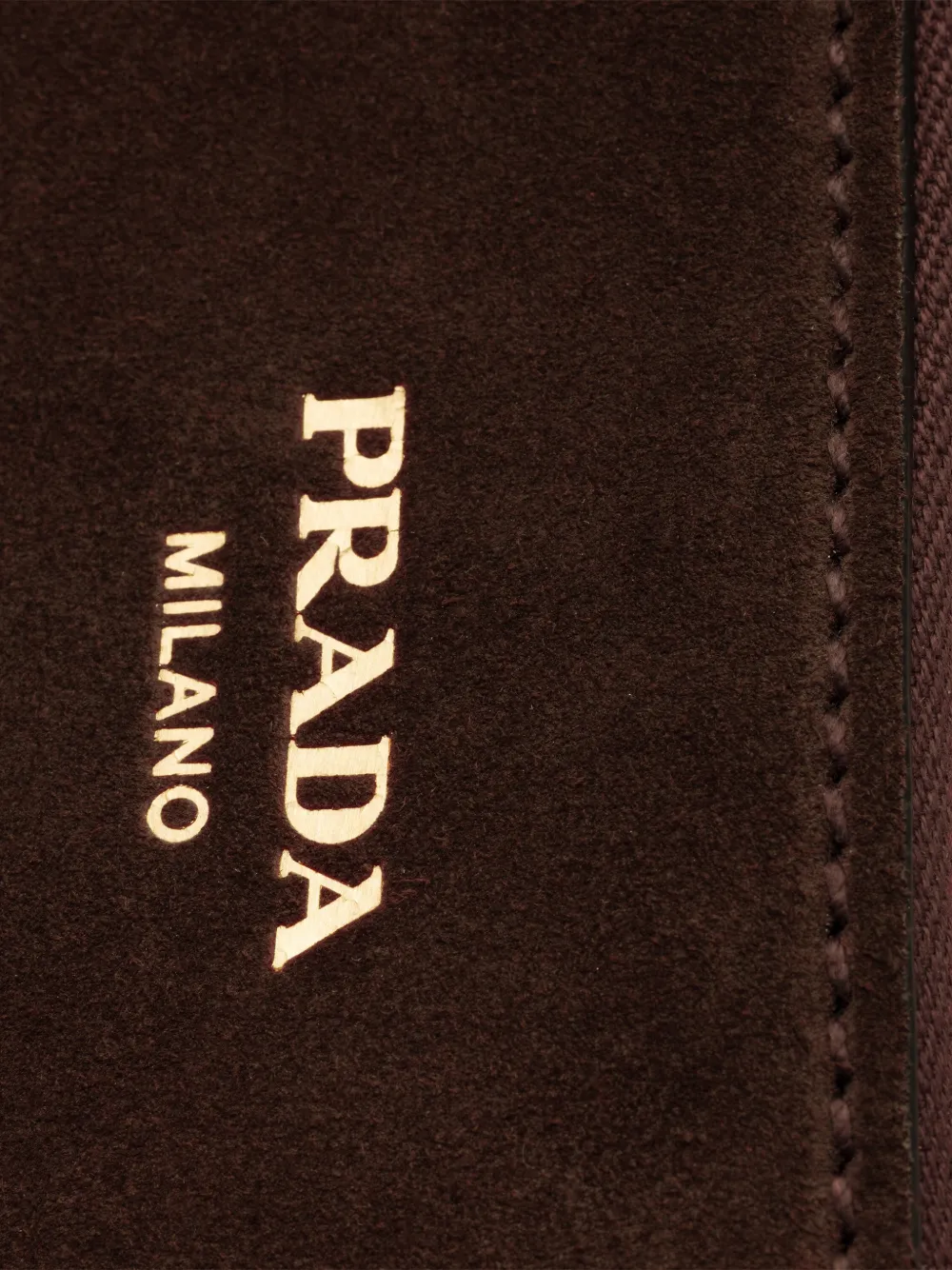 Prada Grote suède shopper Bruin