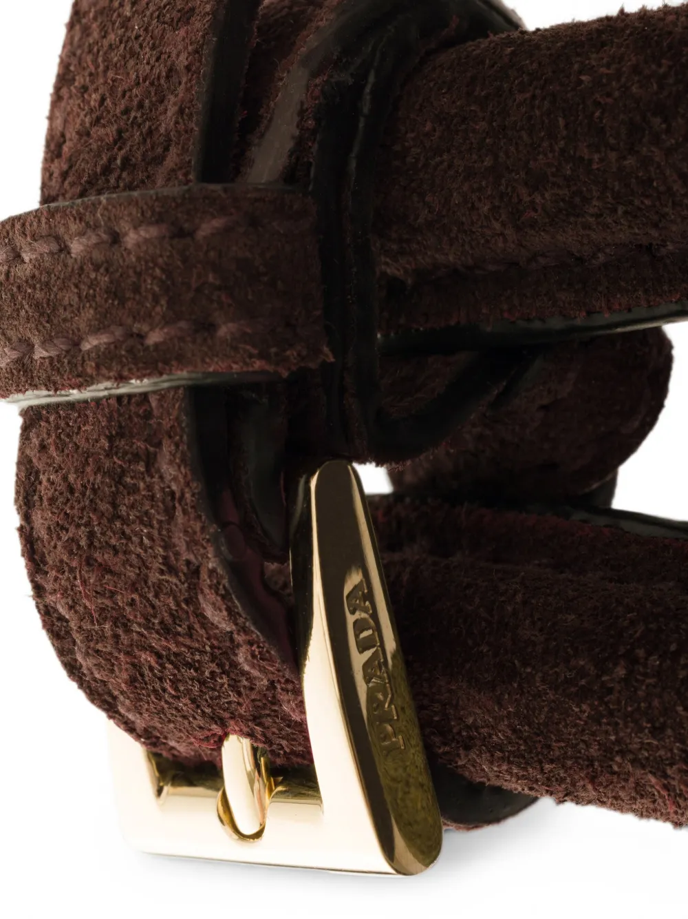 Prada Grote suède shopper Bruin