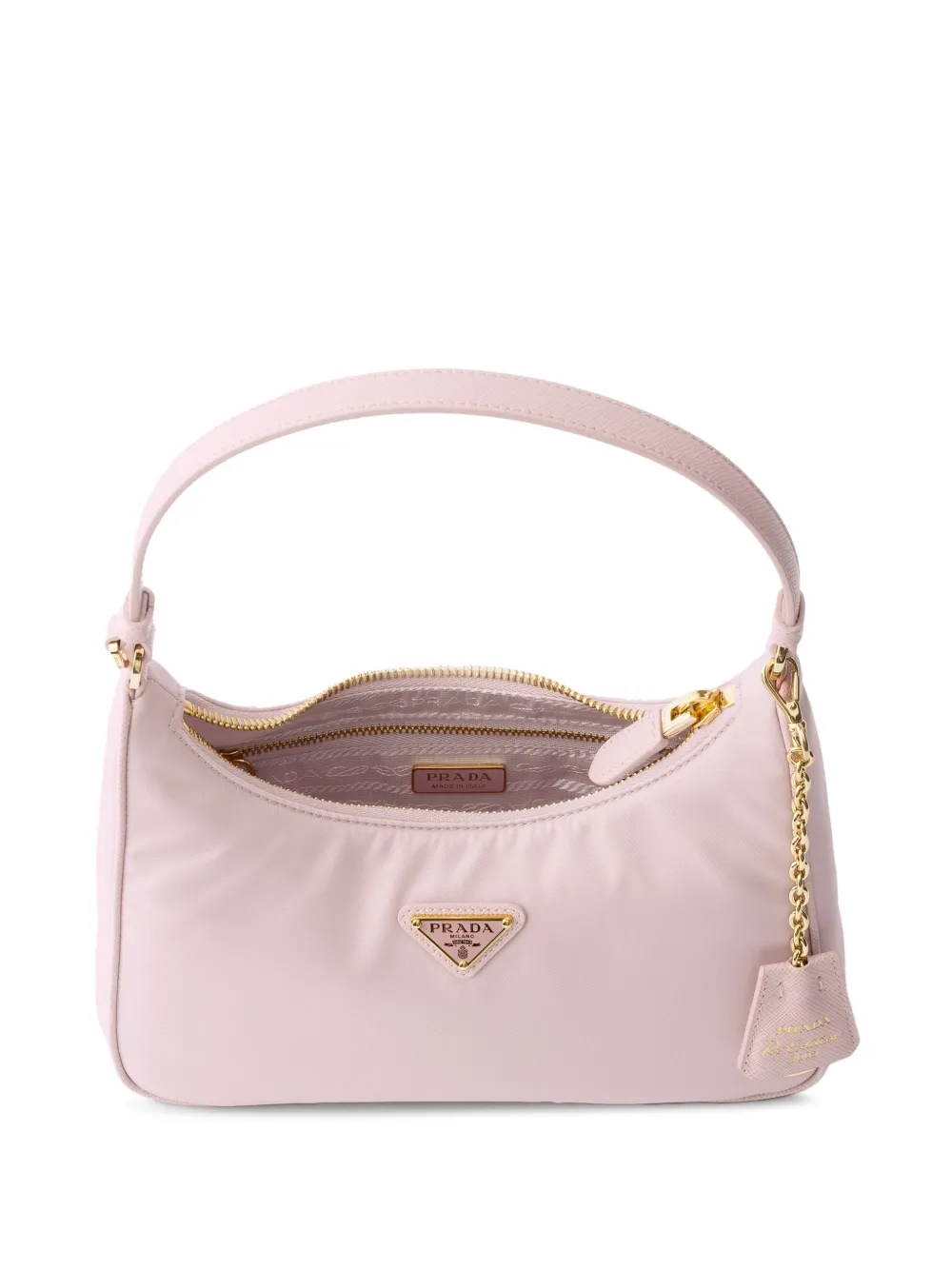 Prada Re-Edition 2005 Re-Nylon en Saffiano mini-tas Roze