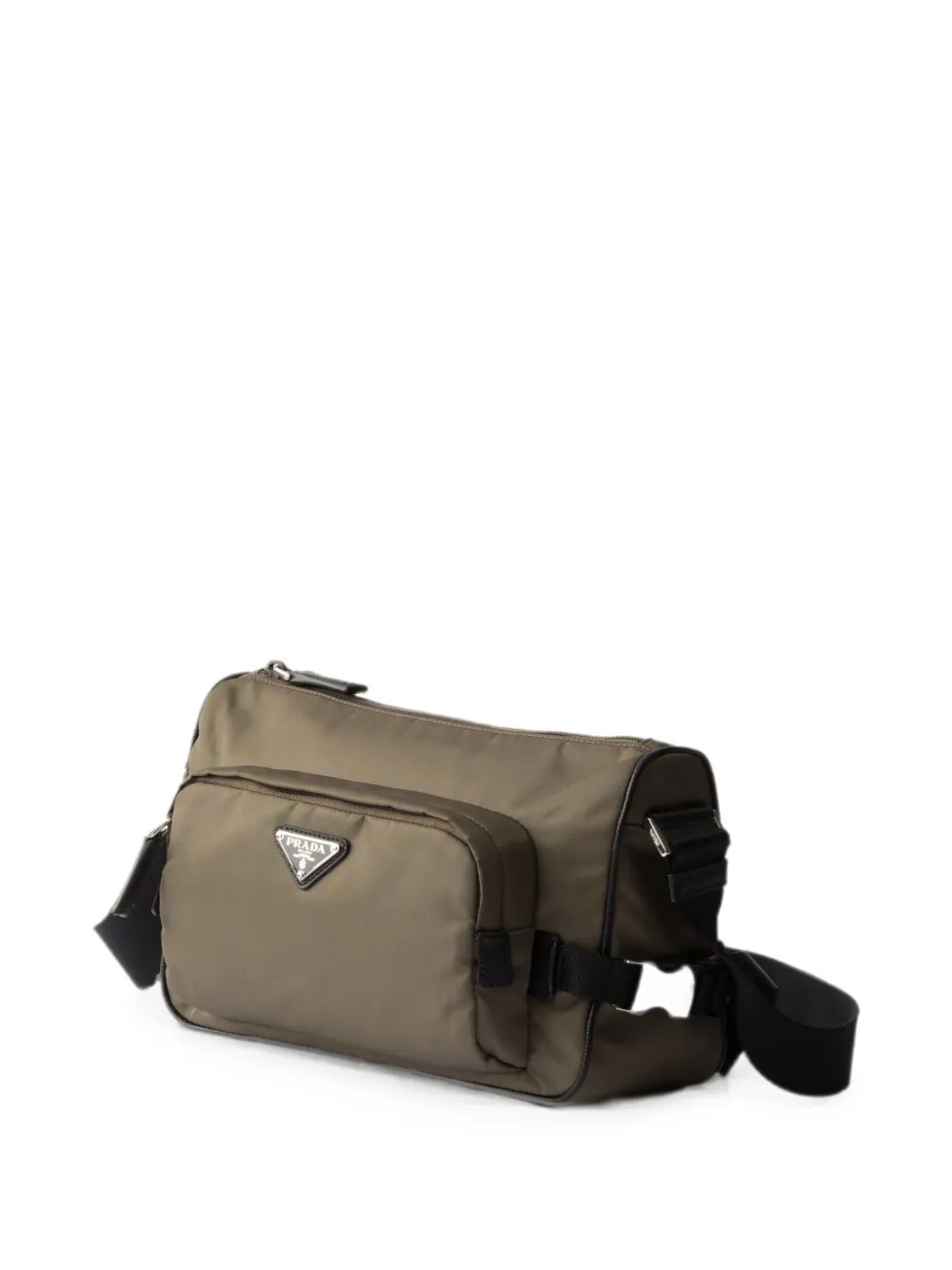Prada Medium Re-Nylon en Saffiano leren schoudertas Groen