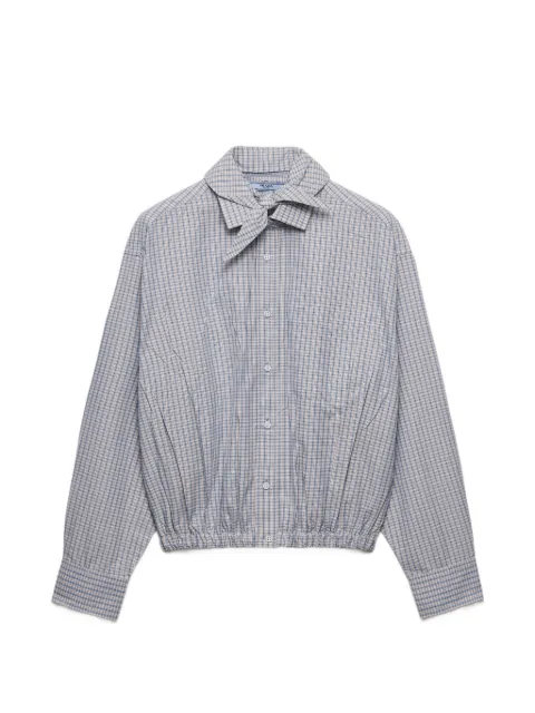 Prada camisa de tejido Madras
