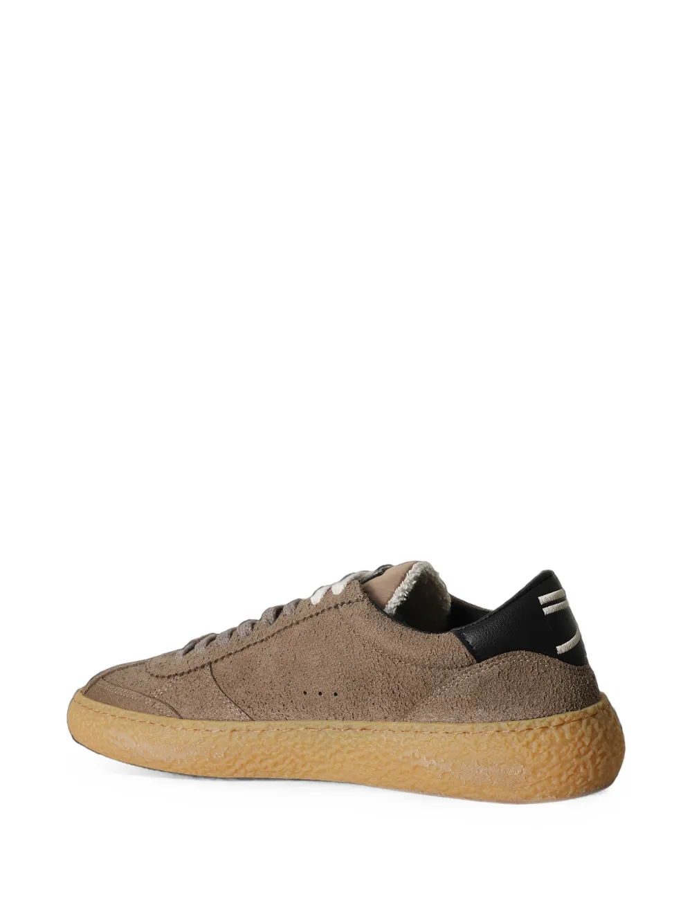 Puraai 1.01 Vintage sneakers met vlakken en logoprint Bruin