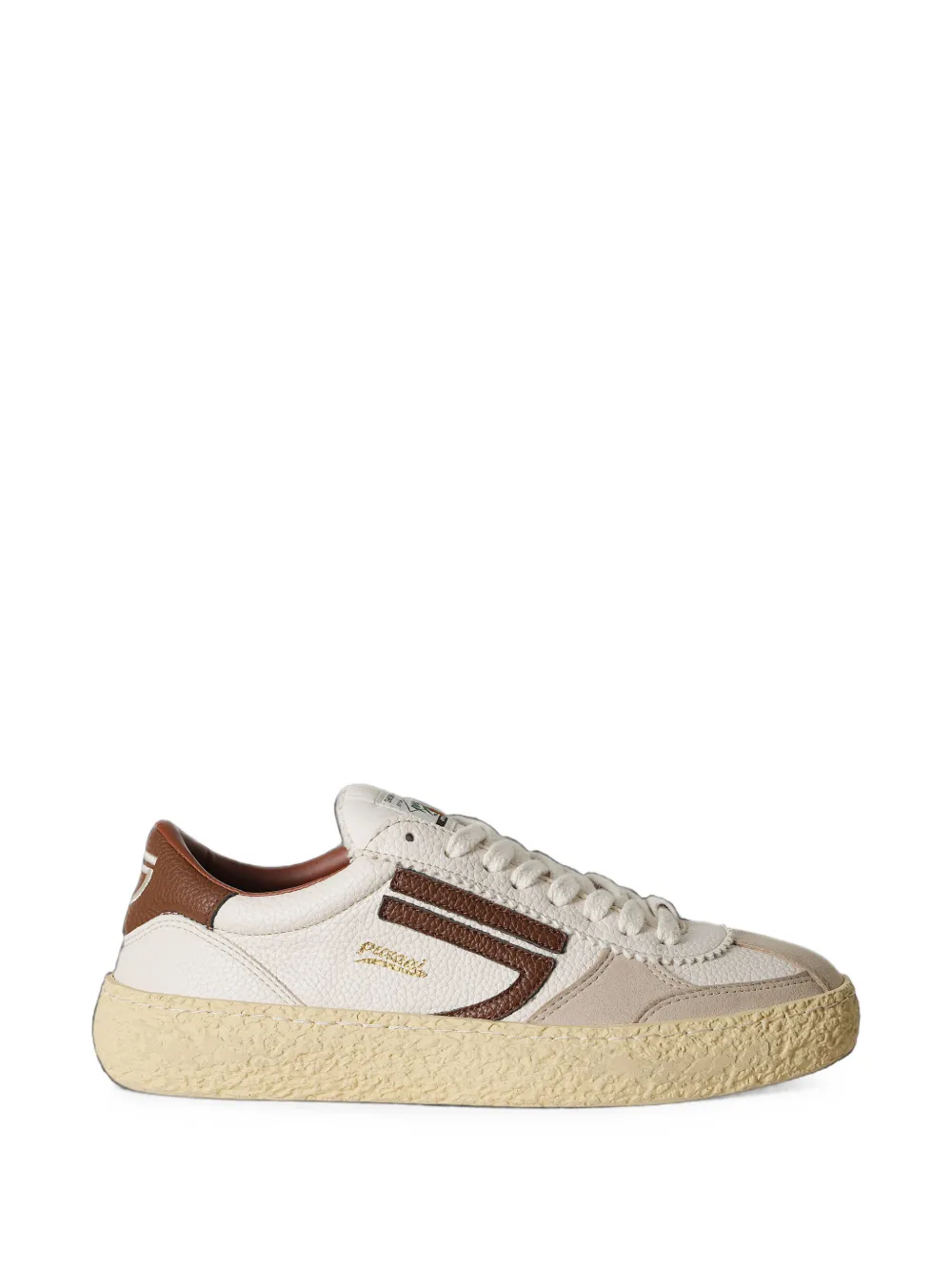 Puraai 1.01 Vintage Sneakers mit Einsätzen - Weiß