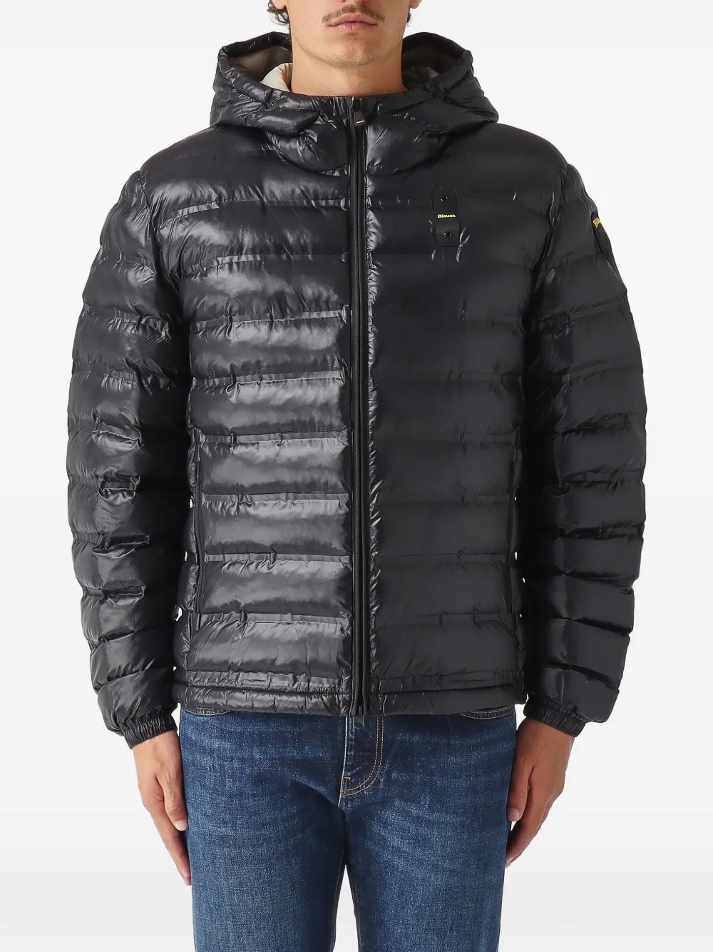 Blauer Charles Sorona® Aura quilted hooded jacket | Black | Image 1