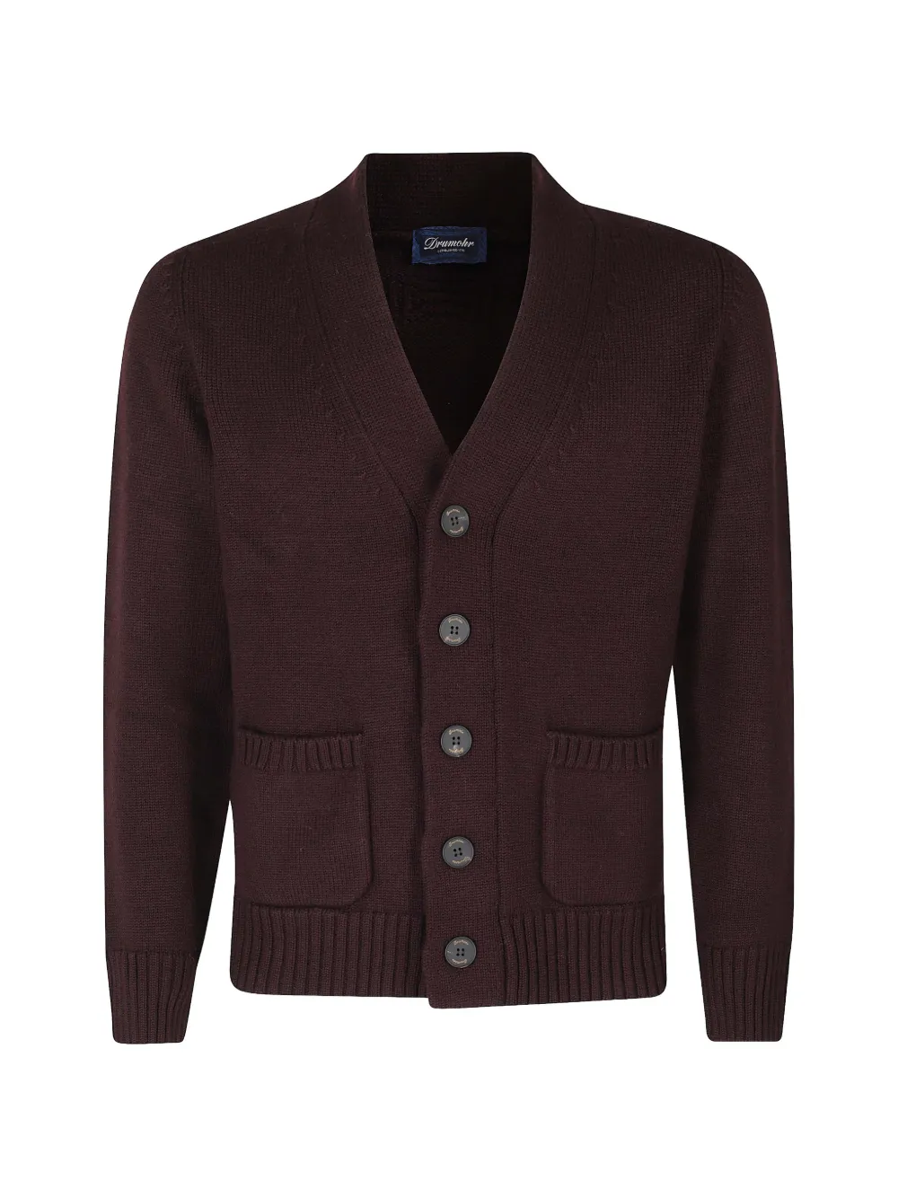 Drumohr ribbed-trim cardigan - Marrone
