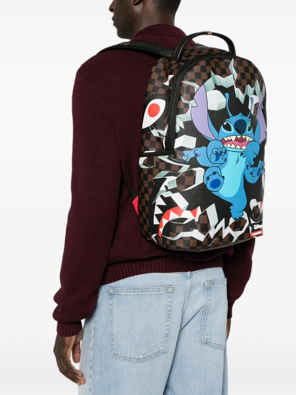 Sprayground x Disney rugzak met stikselprint Bruin