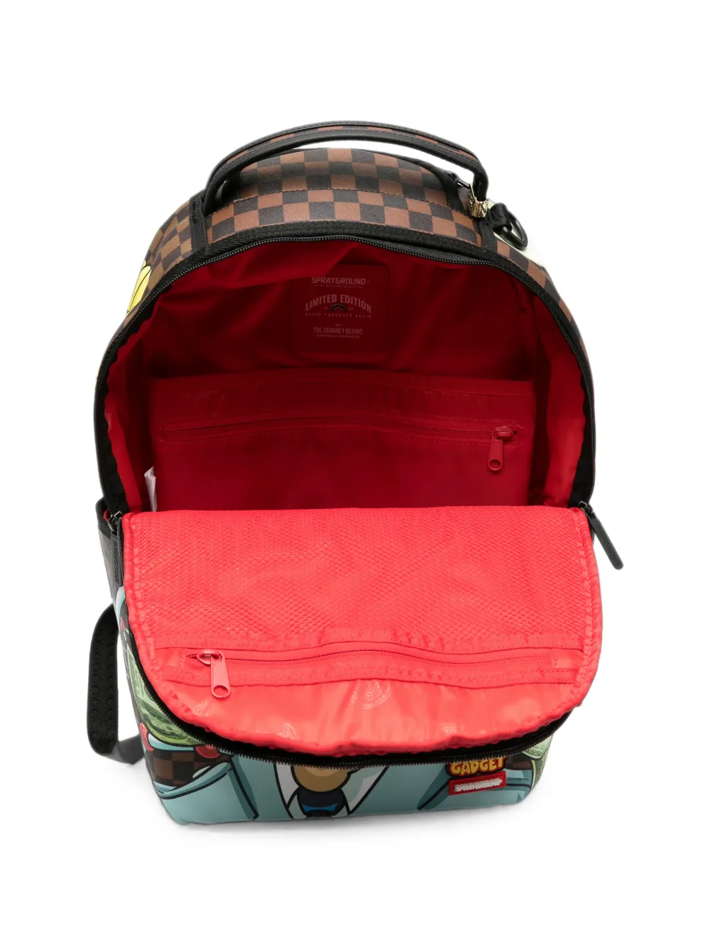 Sprayground Instector Gadget geruite rugzak met grafische print Bruin