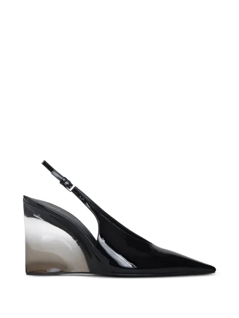 Alaïa invisible wedge slingbacks in patent calfskin