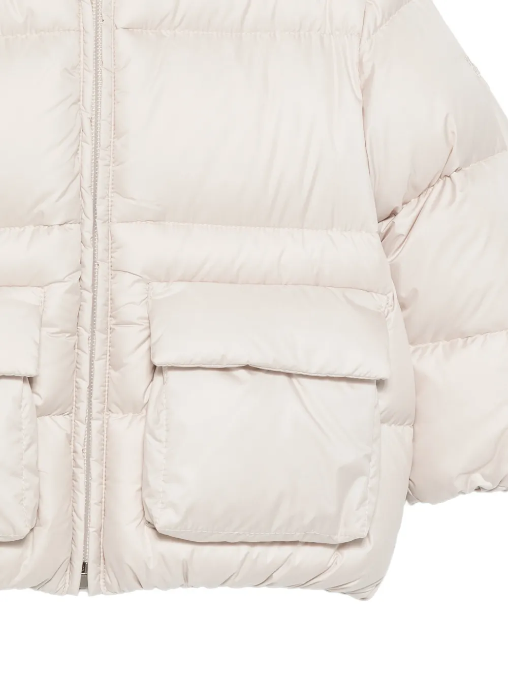 Il Gufo quilted hooded jacket Beige