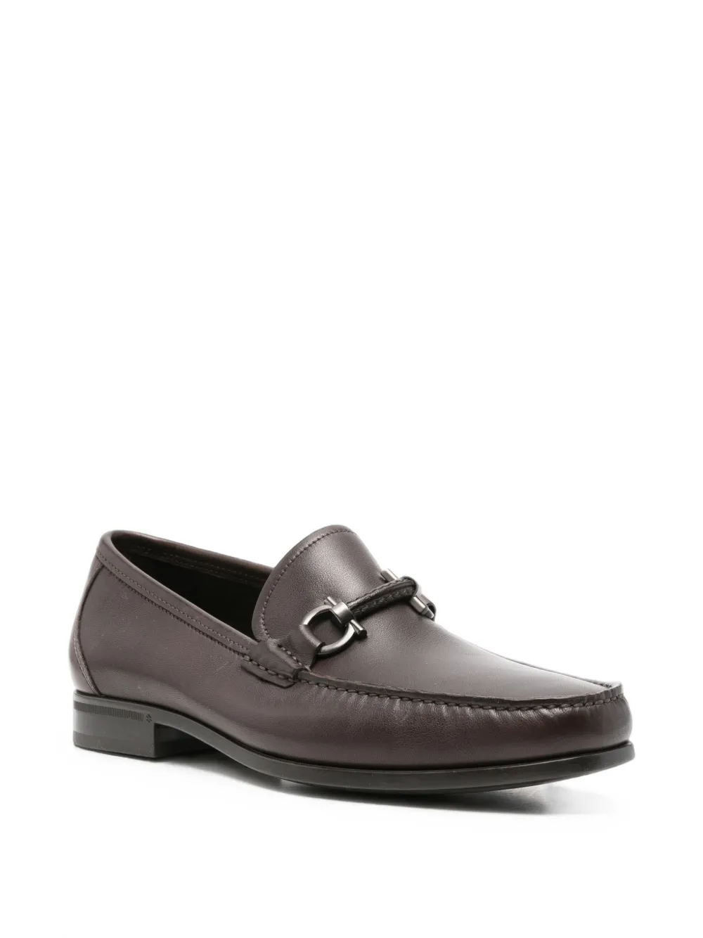 Ferragamo Gancini-plaque leather loafers Bruin