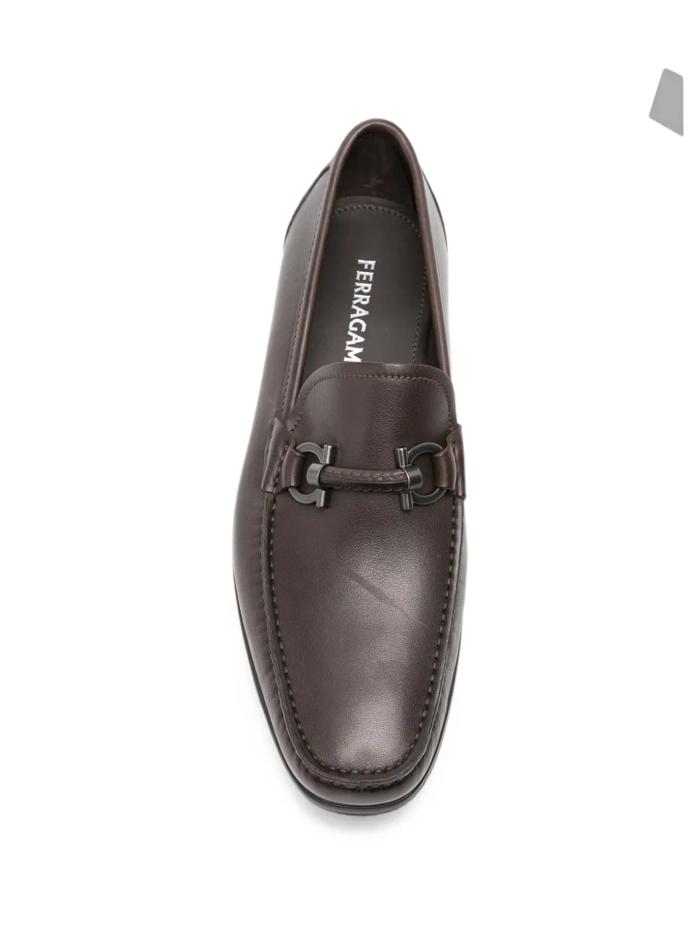 Ferragamo Gancini-plaque leather loafers Bruin