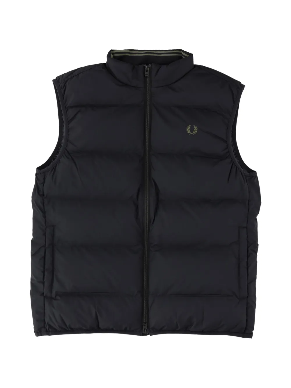 Fred Perry quilted logo-embroidered gilet