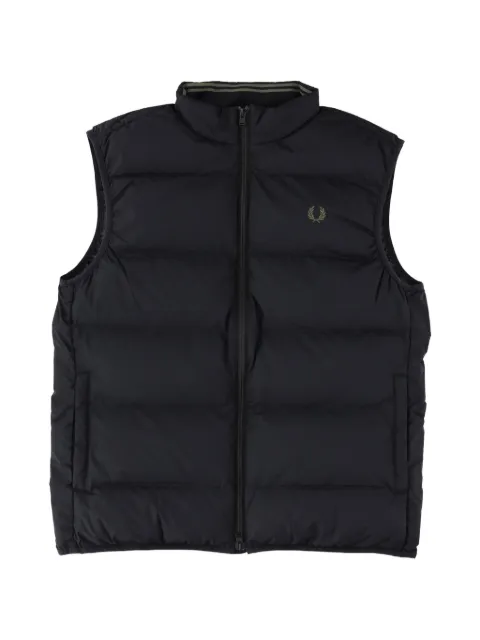 Fred Perry quilted logo-embroidered gilet