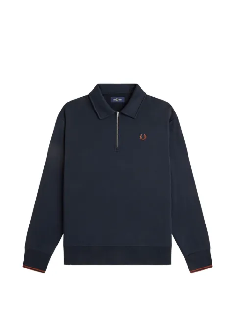 Fred Perry Camisa polo com zíper parcial