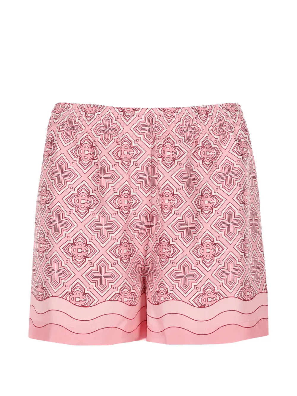 Casablanca Radiating Monogram silk shorts